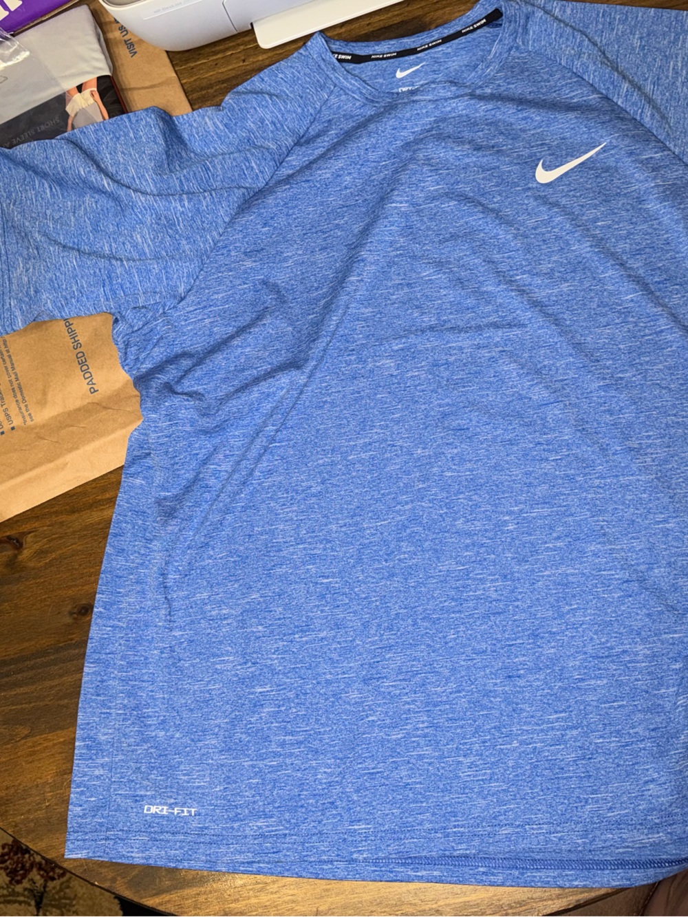 Nike Men’s Heathered Blue Short-Sleeve Performance Tee